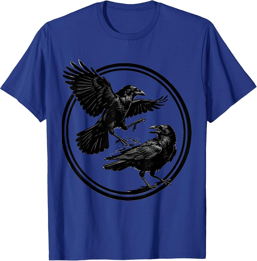 Fawk Off Crow Funny Bird Illustration T-Shirt - Royal Blue