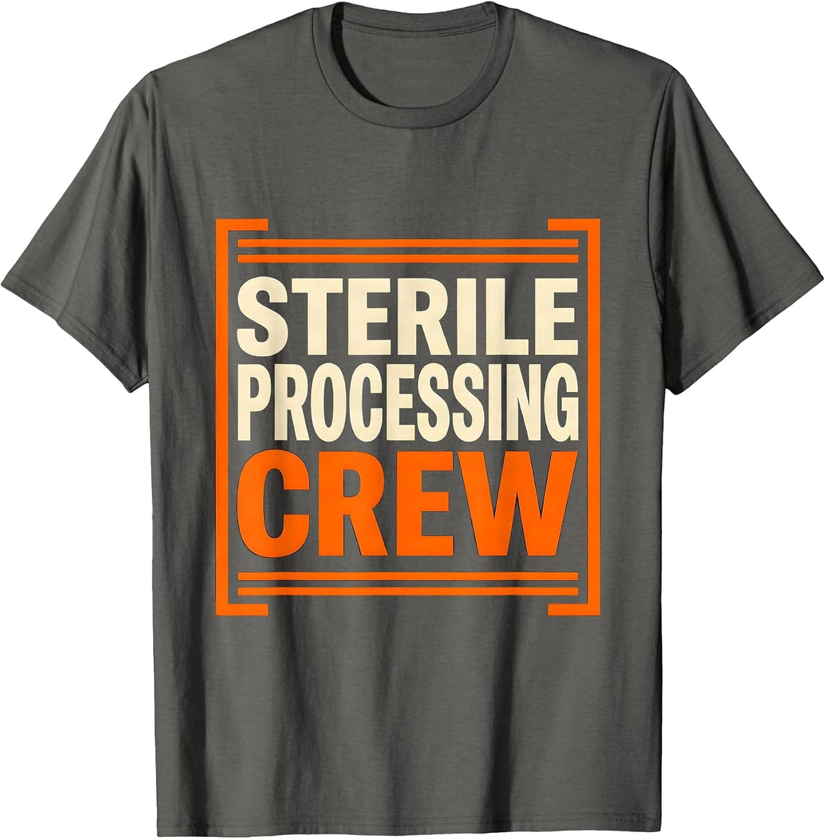 Men's Sterile Processing Crew Funny SPD Tech Medical Humor T-Shirt - Asphalt Grey