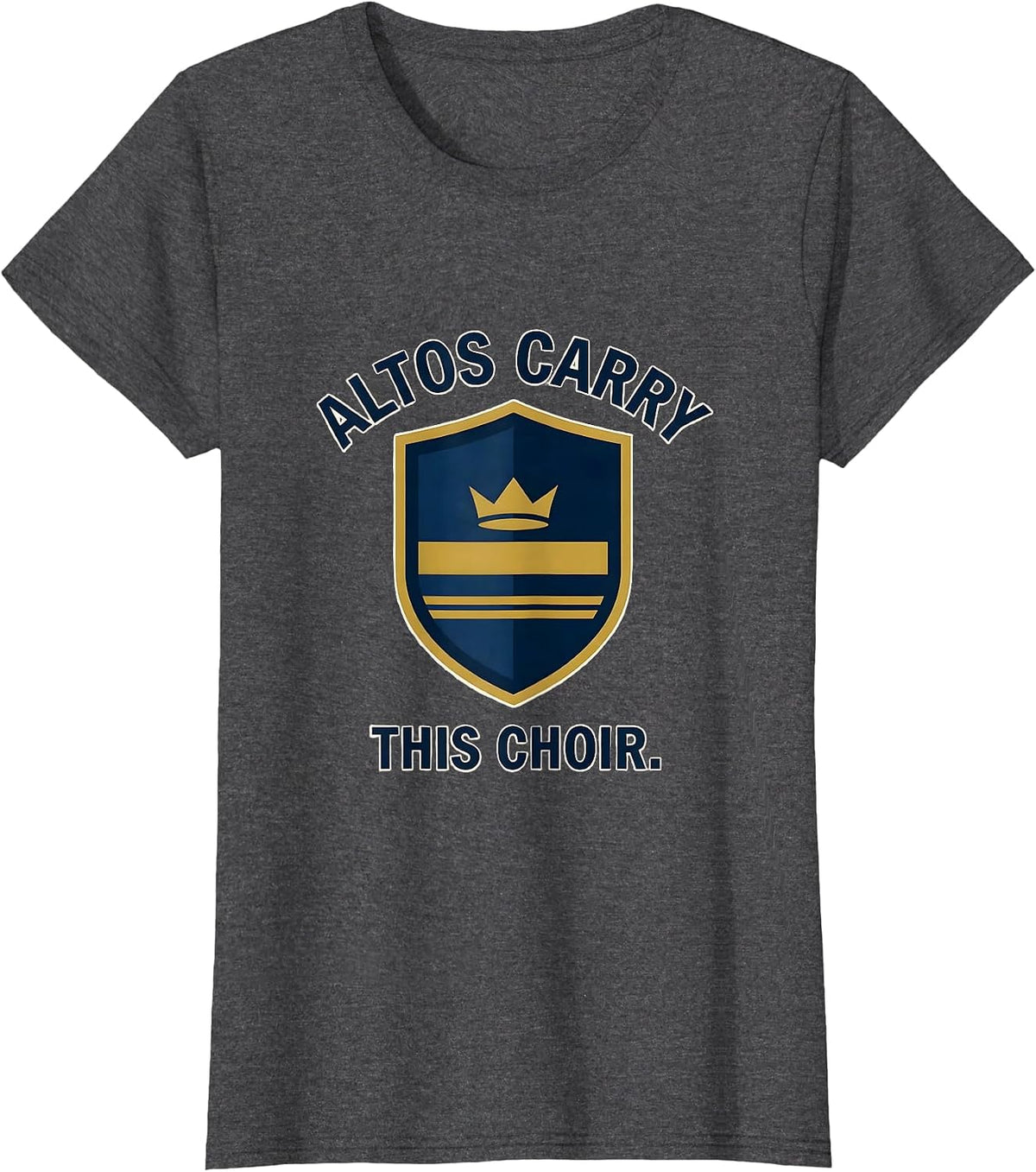 Women's Altos Carry This Choir Funny Choir Member Karaoke Singer T-Shirt - Dark Heather Grey