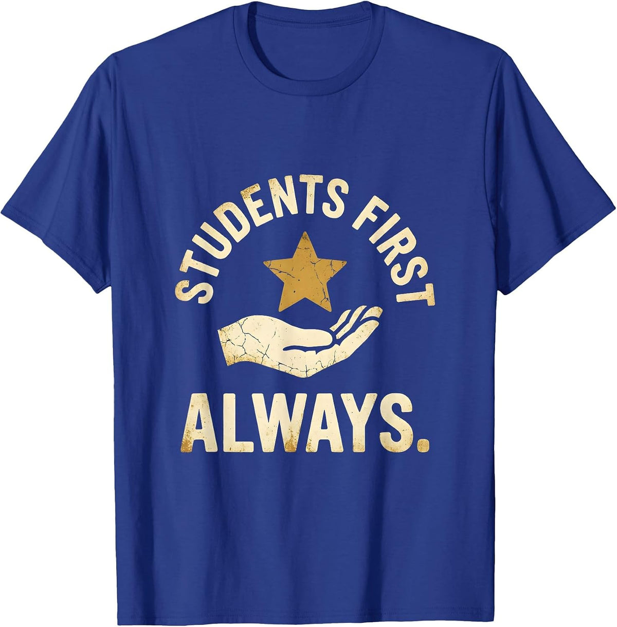 Students First Always Paraprofessional Design T-Shirt - Royal Blue