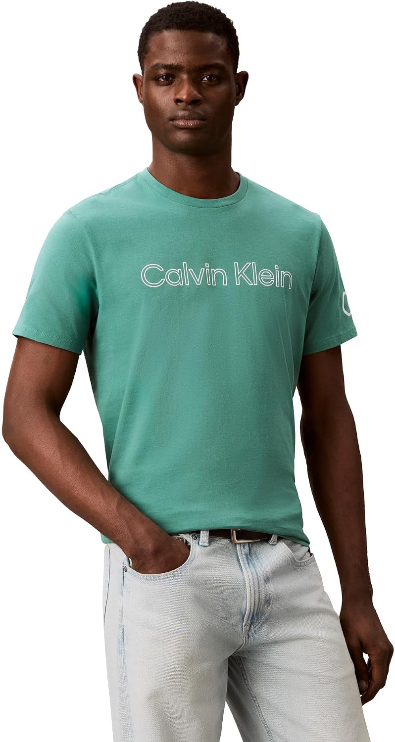 Calvin Klein Men's Travel Logo Crewneck T-Shirt - Wild Green