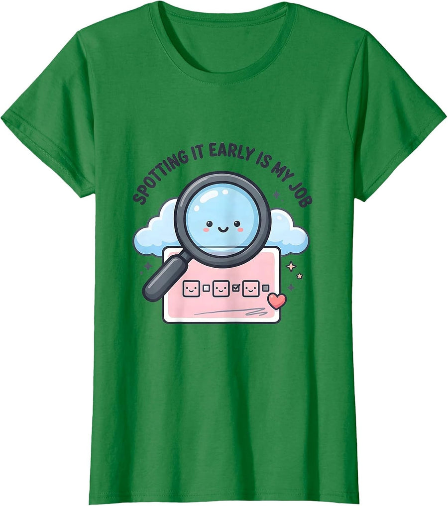 Women's Spotting It Early Is My Job Kawaii Paraprofessional T-Shirt - Kelly Green