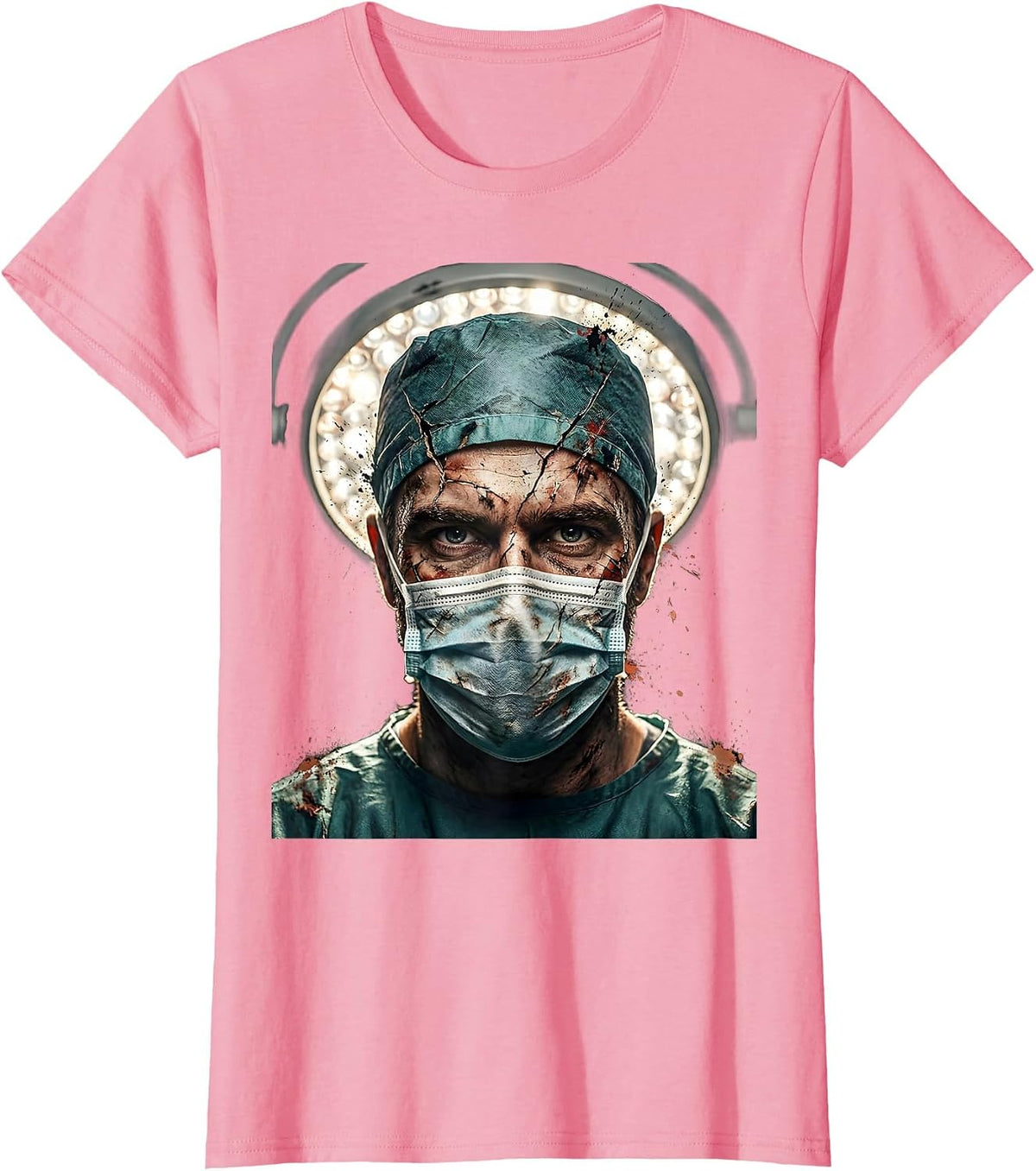 Women's Surgeon Under Operating Light Emergency Graphic T-Shirt - Pink