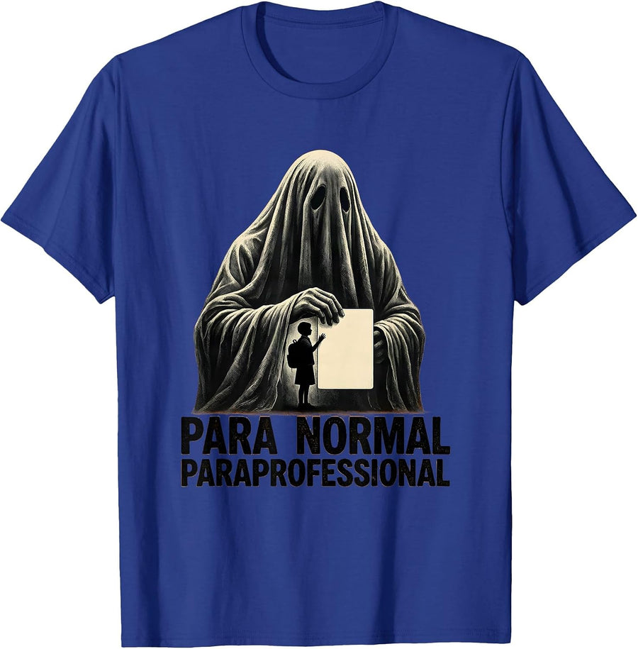 Para Normal Paraprofessional Funny Ghost Halloween T-Shirt - Royal Blue