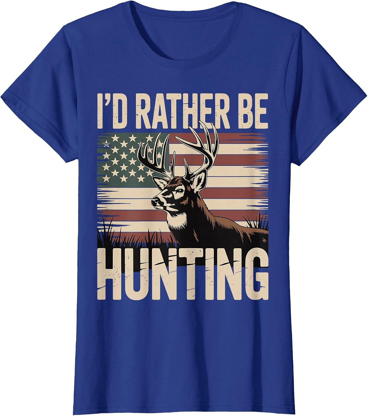 I'd Rather Be Hunting T-Shirt - Royal Blue