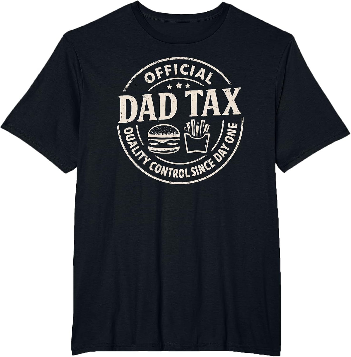 Dad Tax Logo, Funny Daddy Papa Fathers Day T-Shirt - Black