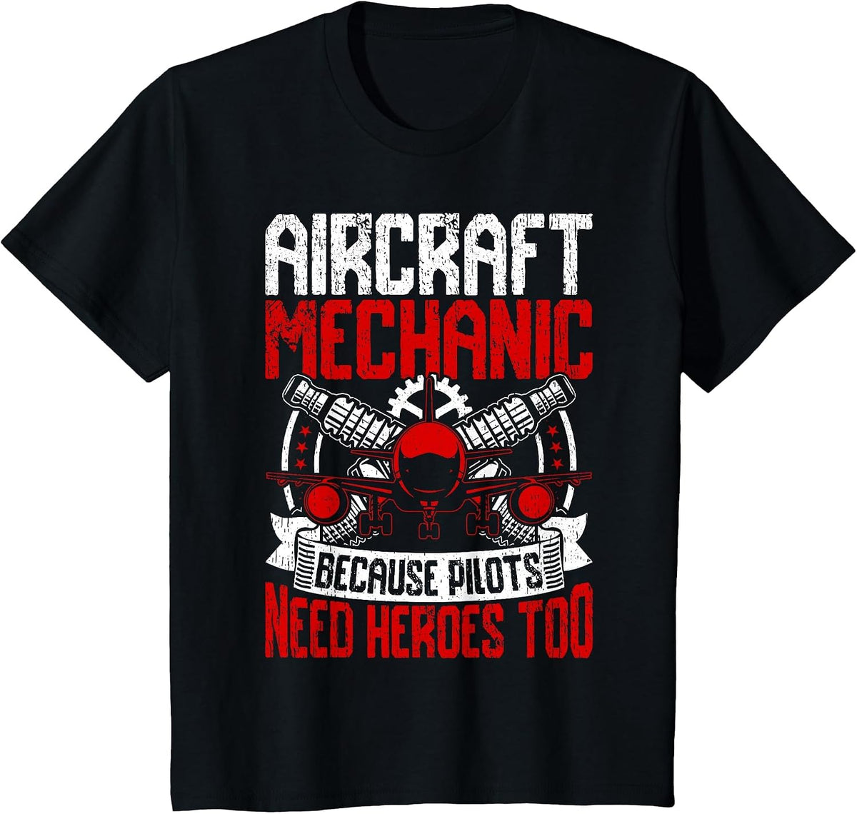 Funny Aircraft Mechanic Men Women Aviation Mechanic T-Shirt - Black