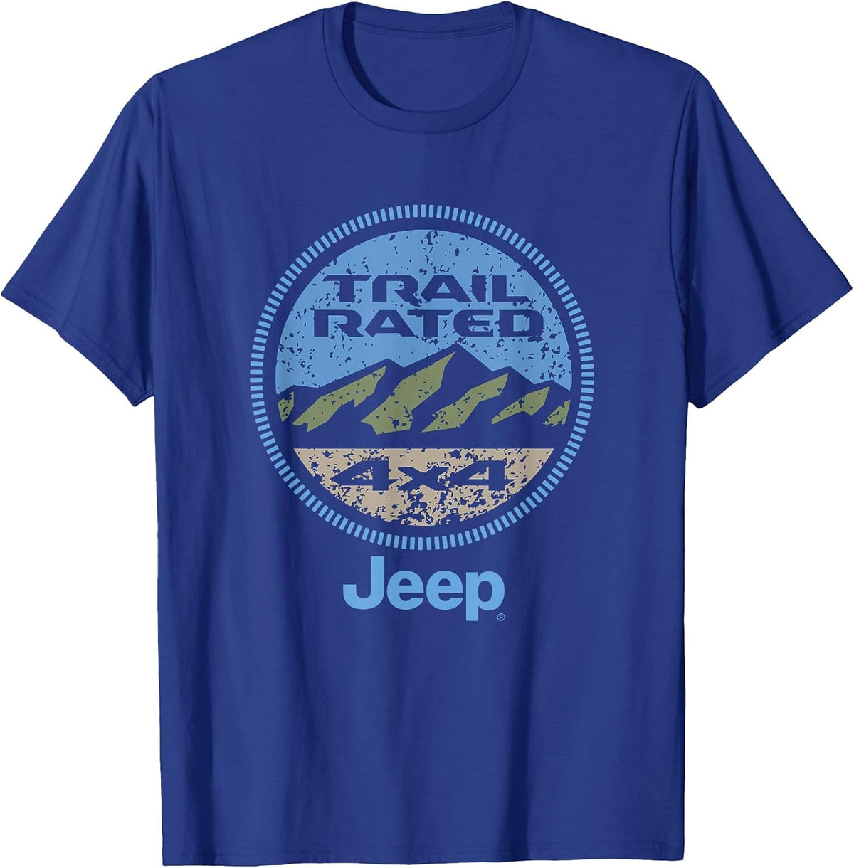 Jeep Trail Rated Badge | Jeep Off Road | Officially Licensed T-Shirt - Royal Blue