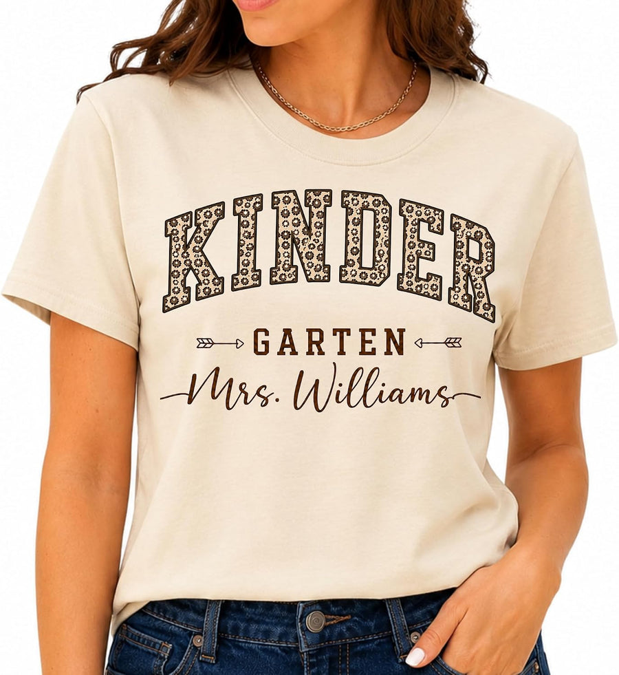 Custom Teacher Shirt - Paraprofessionals Kindergarten Pre-k 1st Grade to 6th Grade - Personalized Teacher Tee Gift for Women