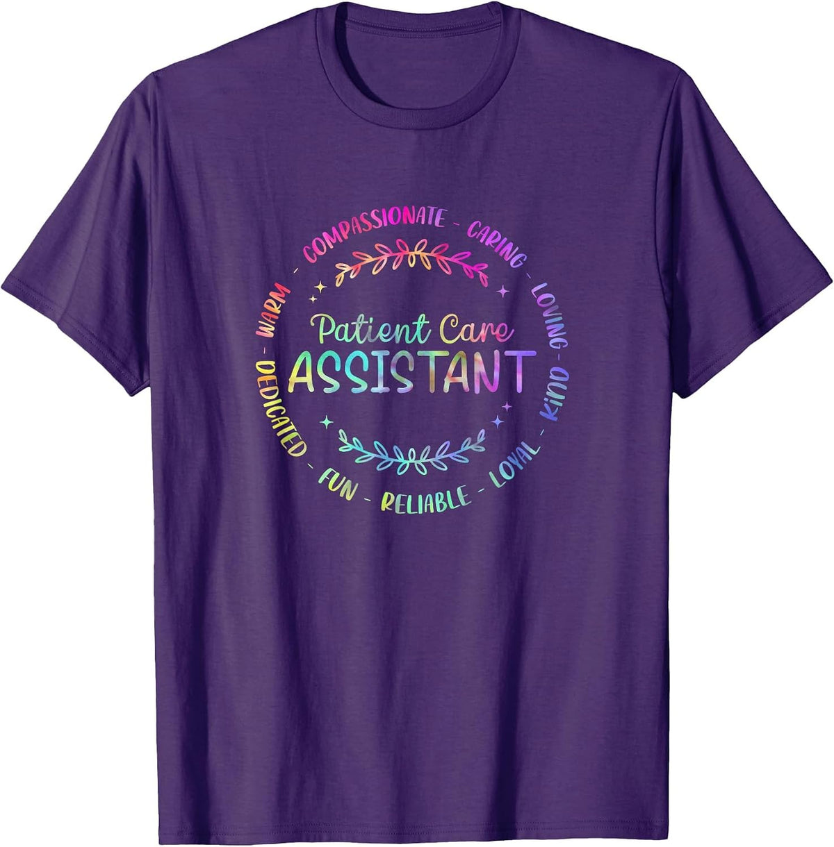Patient Care Assistant PCA Appreciation Week Healthcare T-Shirt - Purple