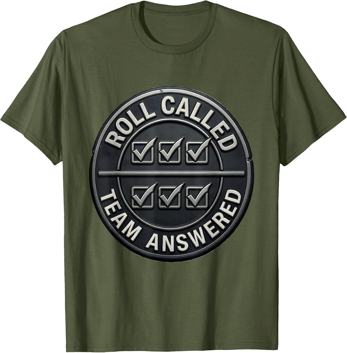 Men's Roll Called Team Answered Special Education Teacher Squad T-Shirt - Olive Green