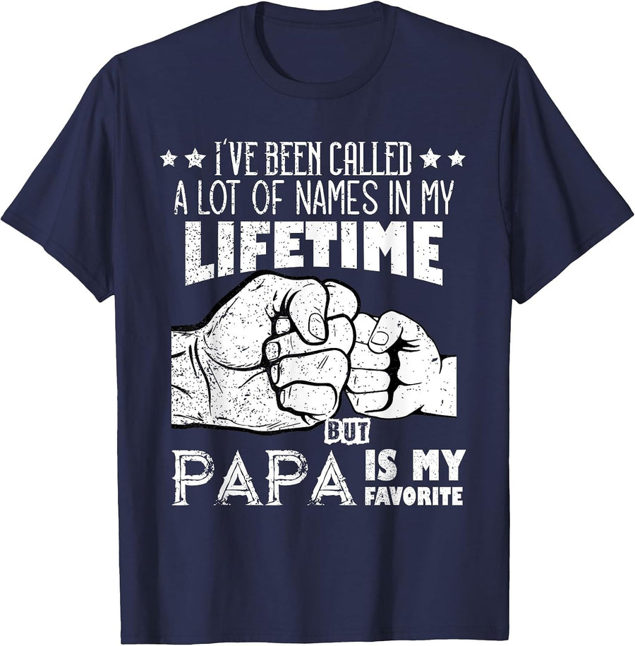 I've Been Called A Lot of Names Papa is My Favorite Men T-Shirt - Navy Blue