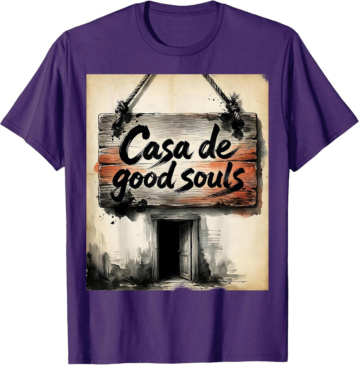 Casa de Good Souls Altruismo House Design T-Shirt - Purple