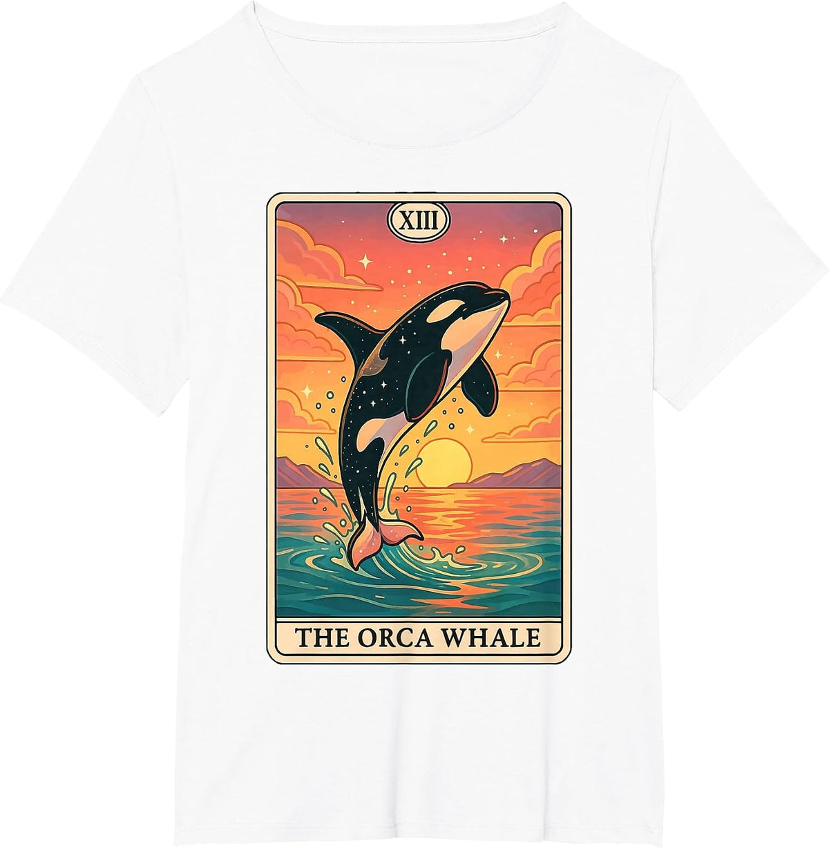 The Orca Whale Tarot Card T-Shirt - White