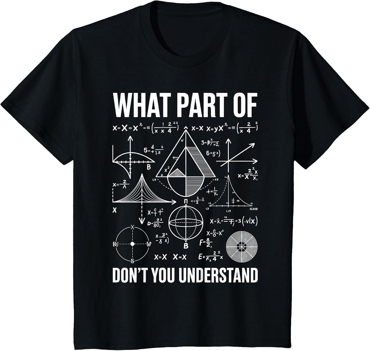 What Part of Don't You Understand Math Humor T-Shirt - Black