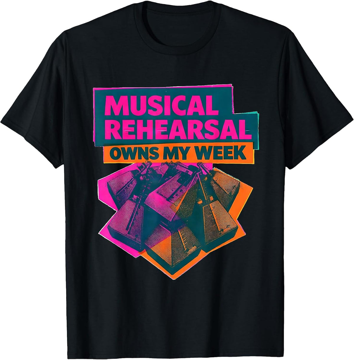 Men's Musical Rehearsal Owns My Week Funny Theatre Kid Musical T-Shirt - Black