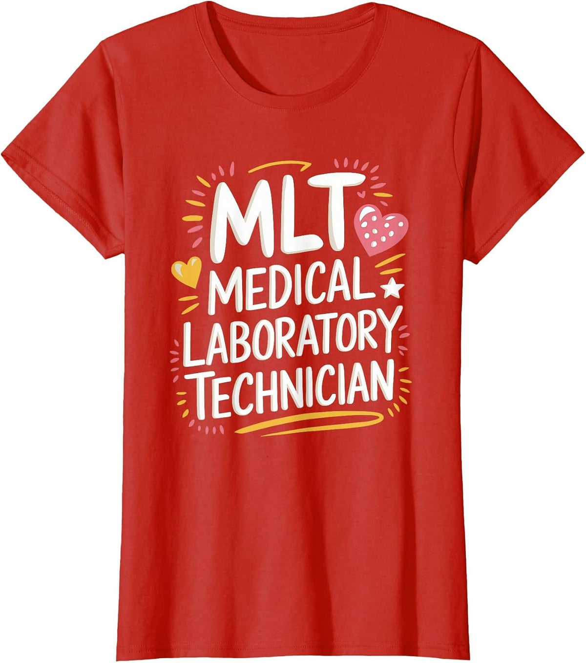 MLT Medical Laboratory Technician, Lab Technician Lab Week T-Shirt - Red