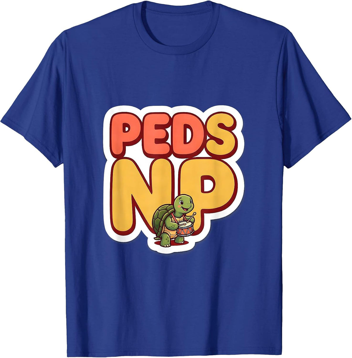 Men's PEDS NP Cute Turtle Pediatric NICU Nurse Practitioner T-Shirt - Royal Blue