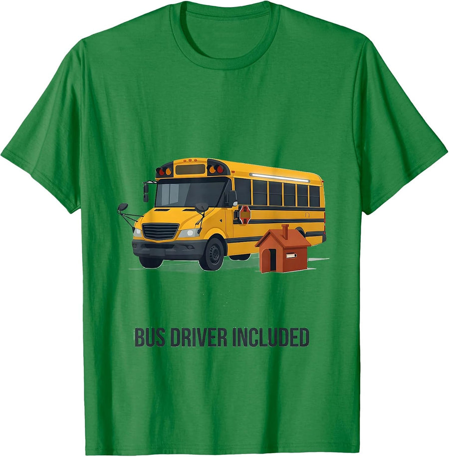 Men's Bus Driver Included Homeschool Mom Homeschool Mama Life T-Shirt - Kelly Green