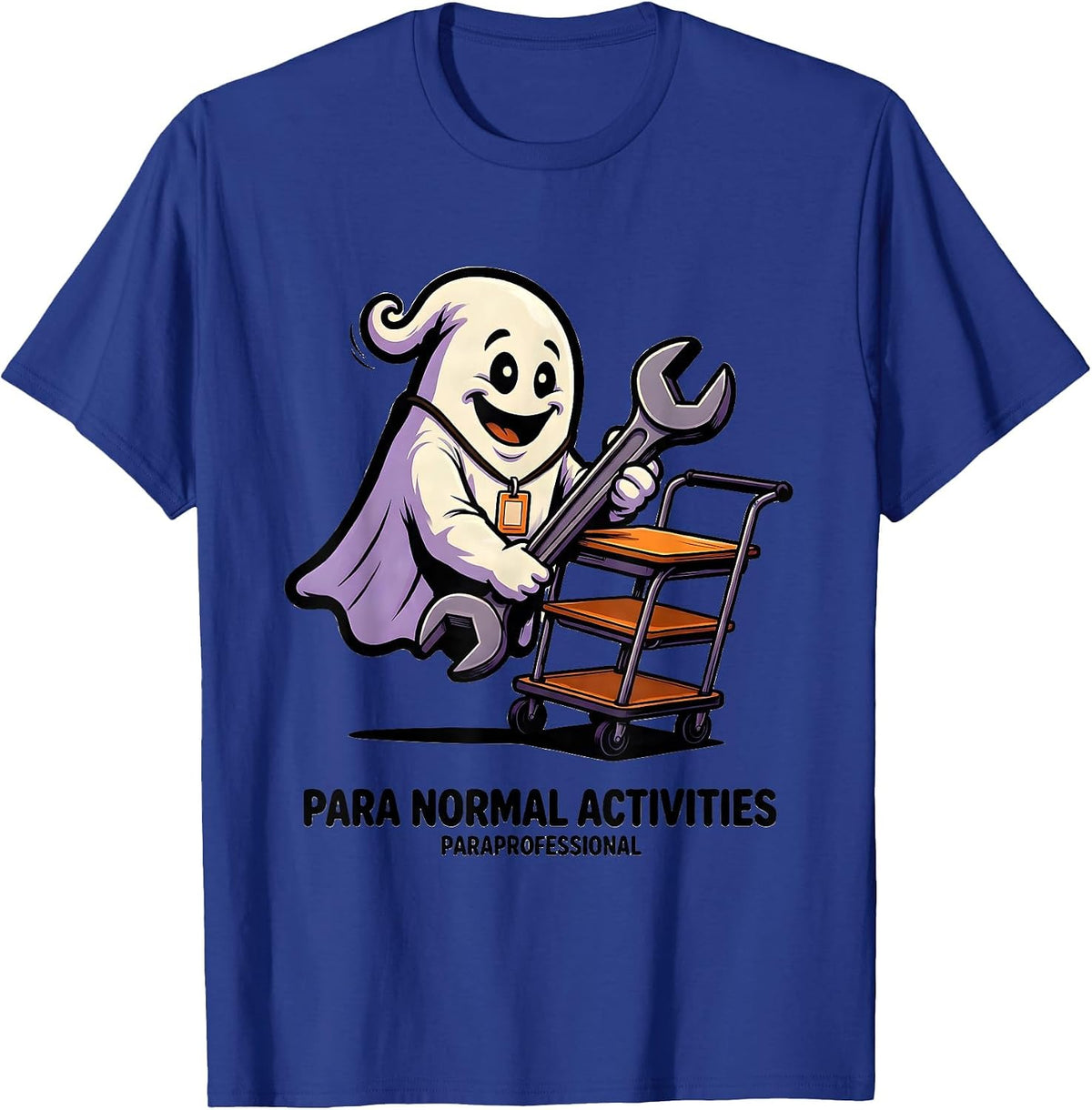 Men's Para Normal Activities Paraprofessional Ghost T-Shirt - Royal Blue