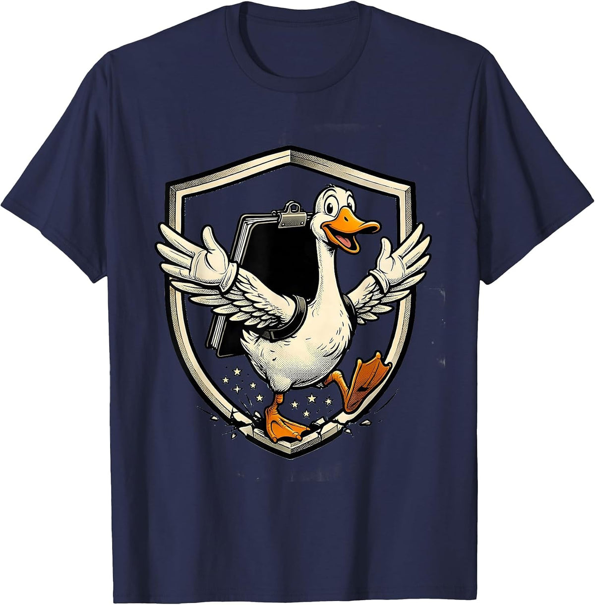 Silly Goose Retro Cartoon SPED Teacher Support Humor T-Shirt - Navy Blue