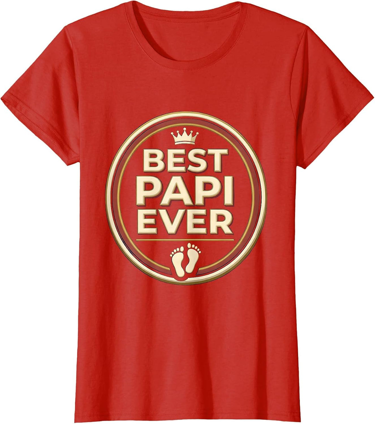 Best Papi Ever Funny Grandpa Gift From Grandkids T-Shirt - Red