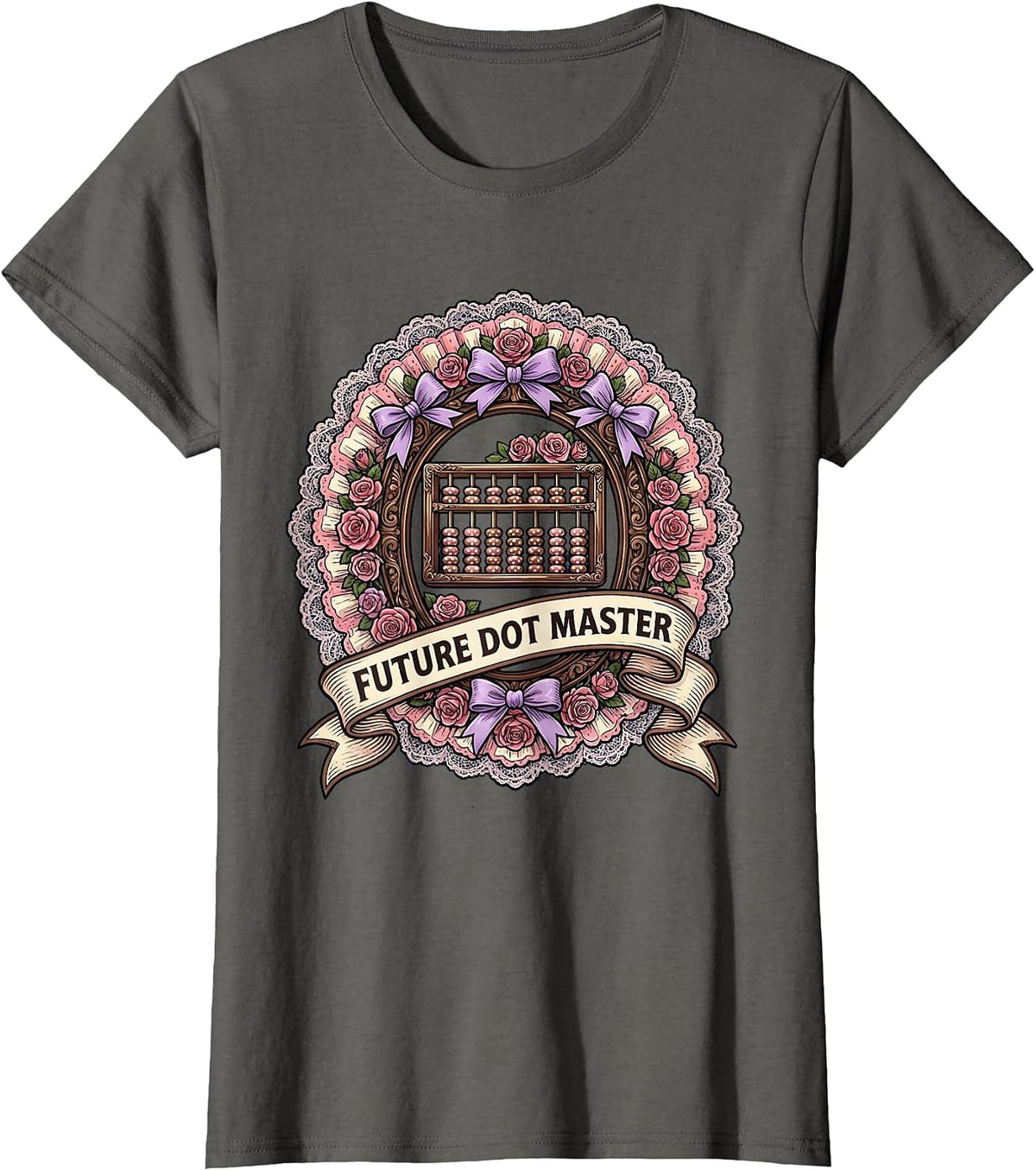Women's Future Dot Master Kids Coding Design T-Shirt - Asphalt Grey