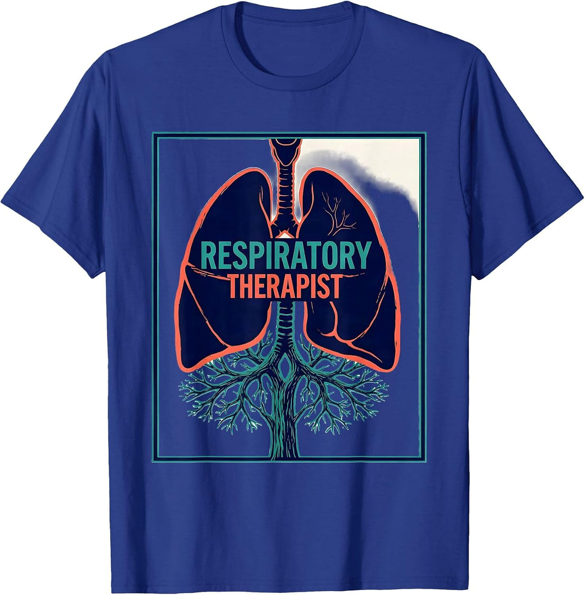 Men's Respiratory Therapist Screenprint Pulmonology RT Graduation T-Shirt - Royal Blue
