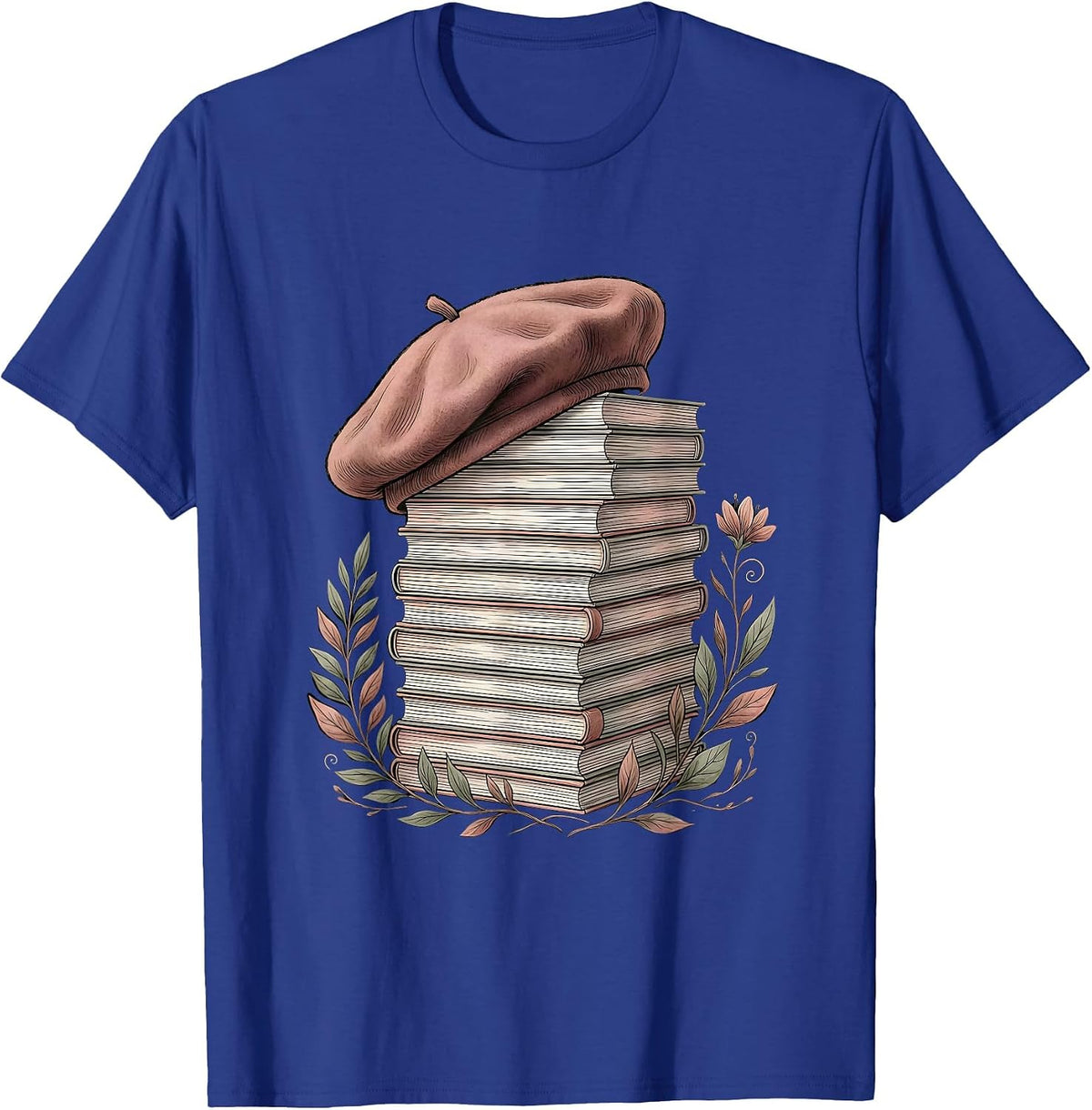 Men's Gigi Chic Beret Fashion Magazine Stack Graphic T-Shirt - Royal Blue