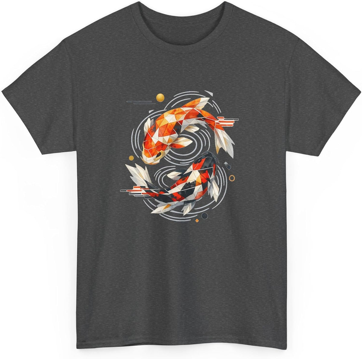 Koi Fish — Regular Fit T-Shirt - Dark Heather