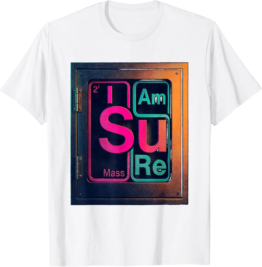 Men's I Am SuRe Nerdy Science Humor Chemistry Teacher Gift T-Shirt - White