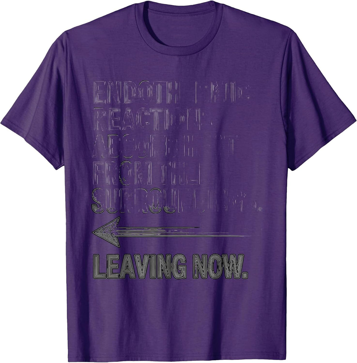 Endothermic Reactions Absorb Heat Leaving Now Science Humor T-Shirt - Purple