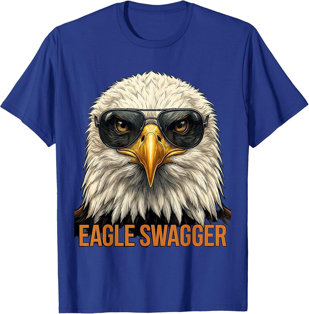 Eagle Swagger Playful Bald Eagle Wildlife Lover Pride Kids T-Shirt - Royal Blue