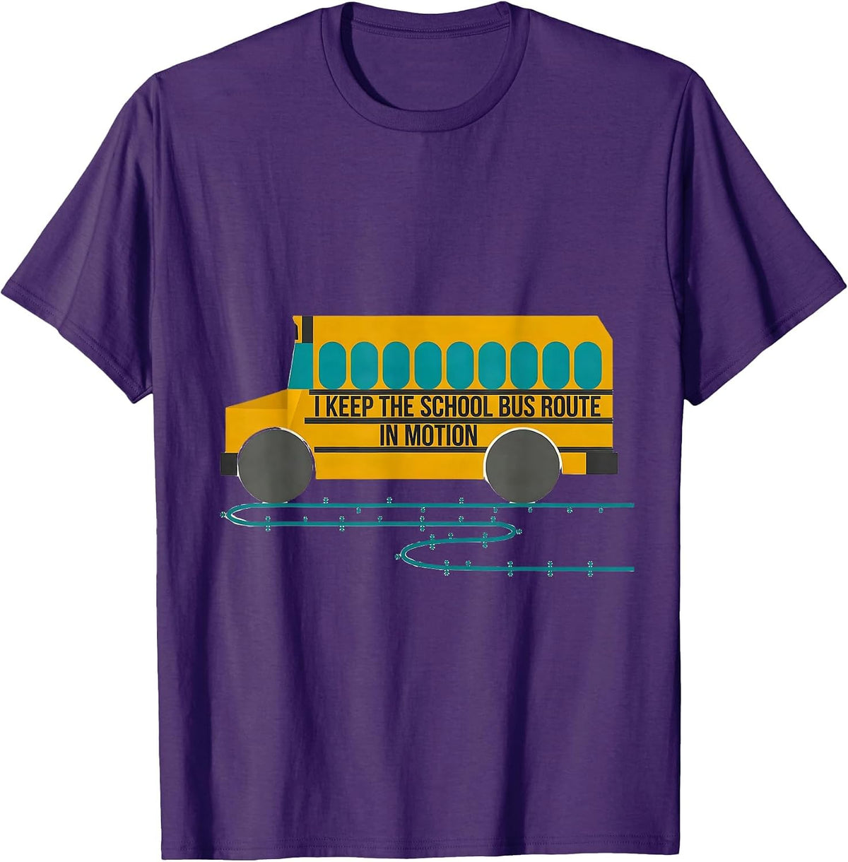 Men's I Keep The School Bus Route In Motion Funny Driver Gift T-Shirt - Purple