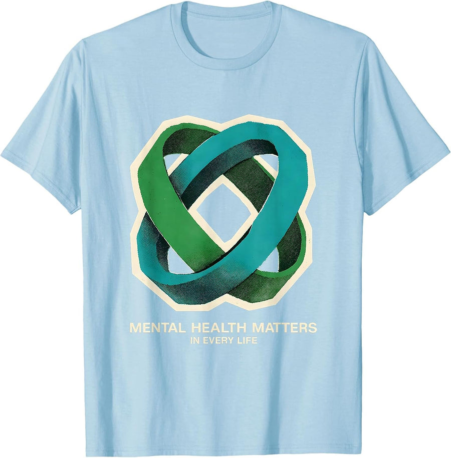 Men's Mental Health Matters In Every Life Awareness Support Squad T-Shirt - Baby Blue