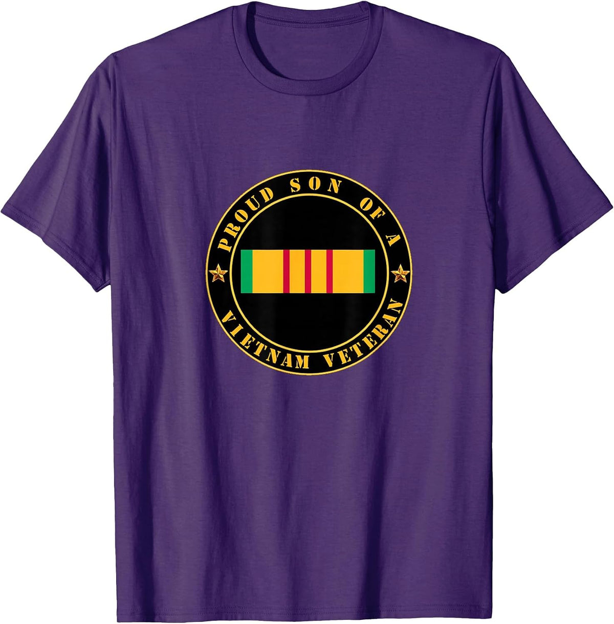 Proud Son of a Vietnam Veteran Necklace - Viet Vet Army T-Shirt - Purple