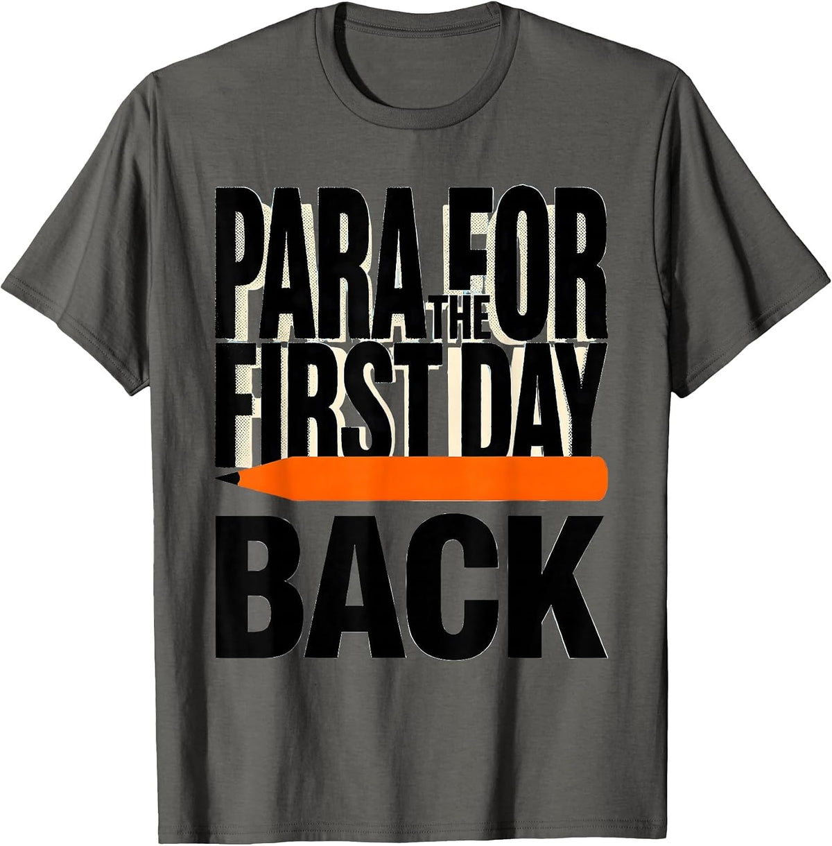 Men's Para For The First Day Back Brutalist Graphic T-Shirt - Asphalt Grey