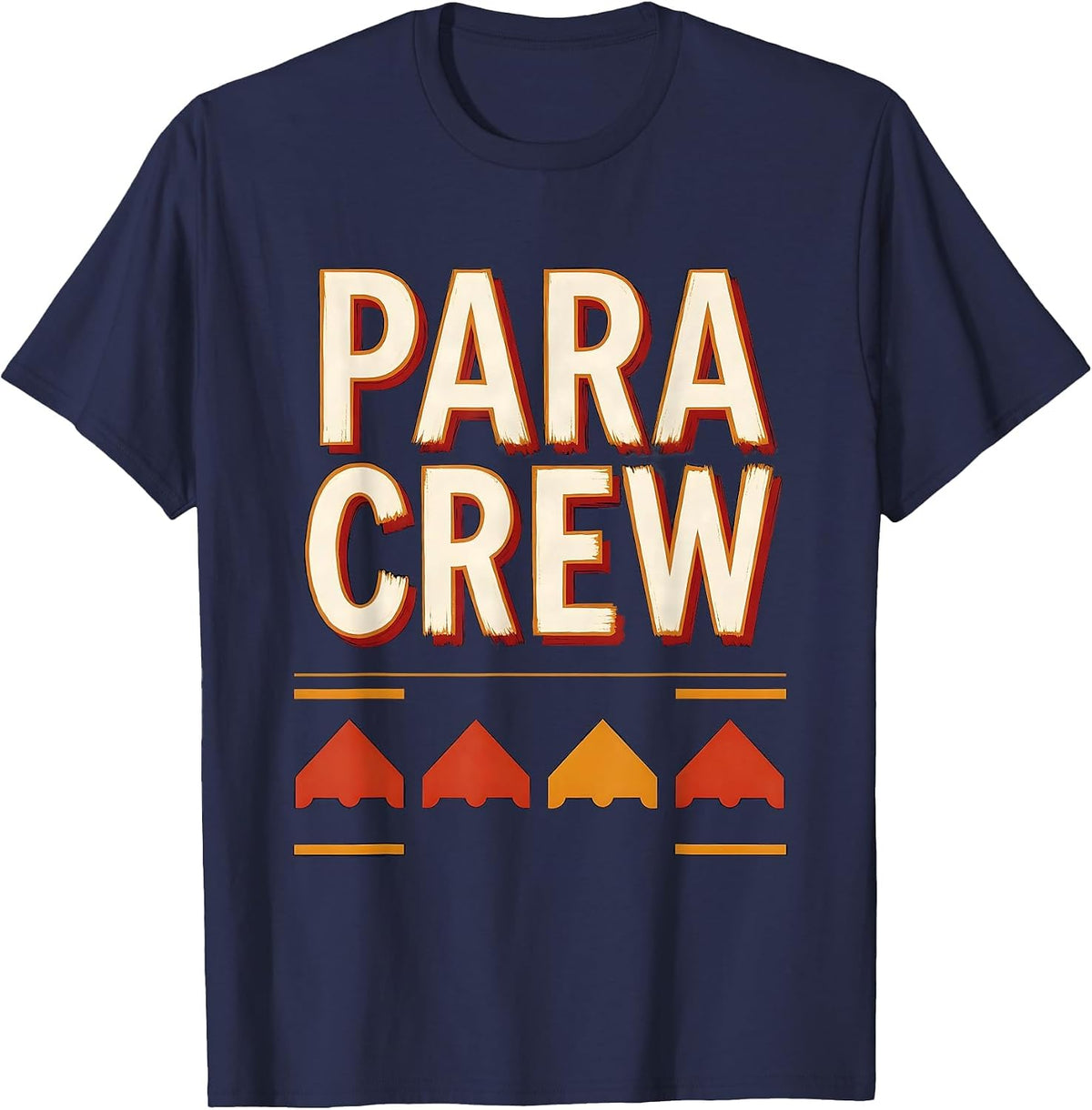 Para Crew Sign Painter Showcard Teacher Appreciation T-Shirt - Navy Blue