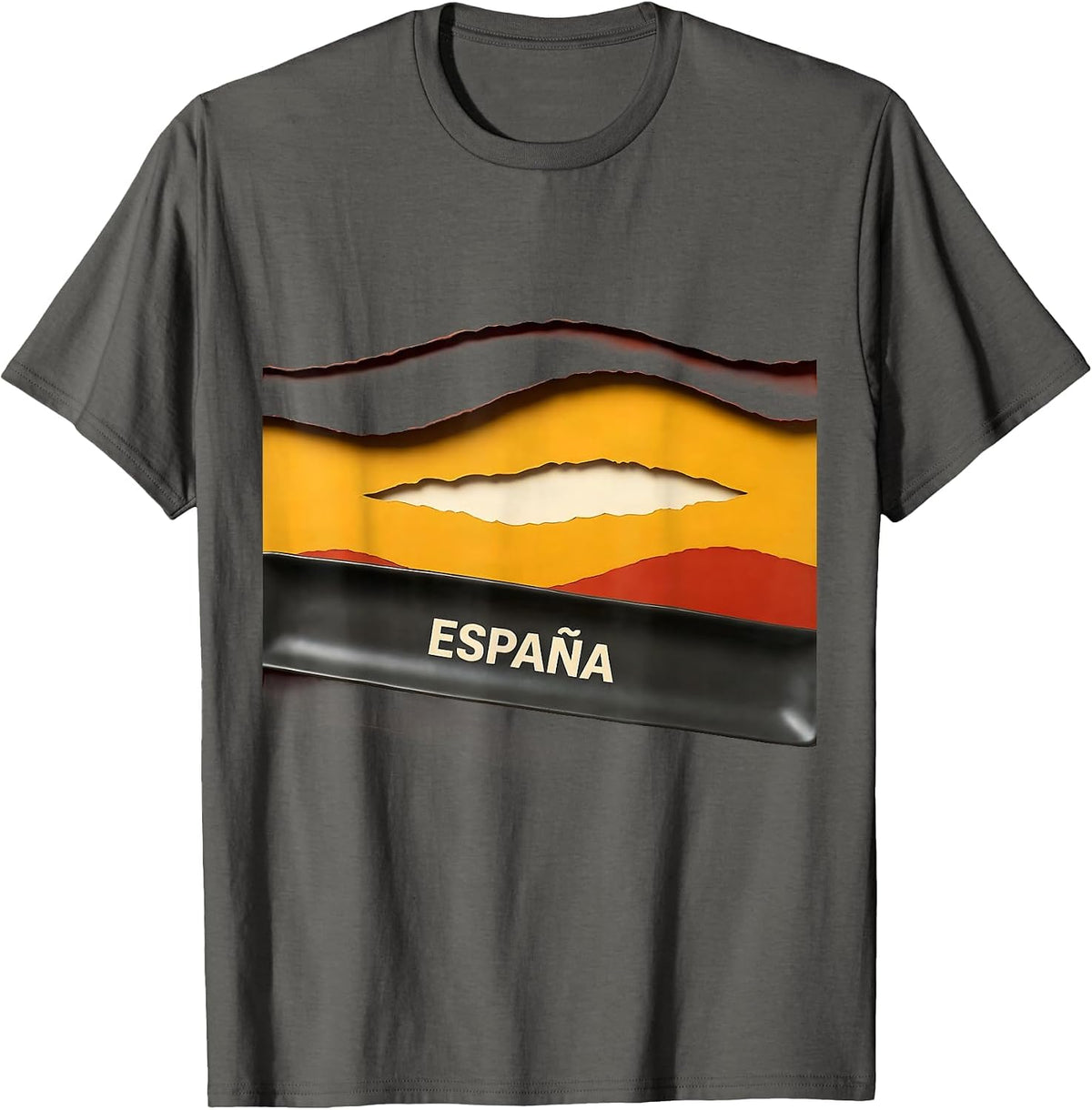 España National Pride Spanish Heritage Travel Souvenir T-Shirt - Asphalt Grey