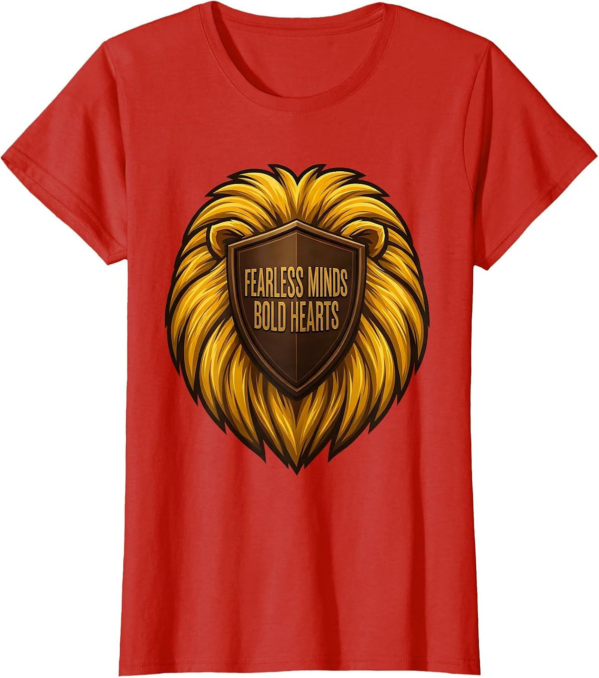 Isibindi House Fearless Minds Bold Hearts Design T-Shirt - Red