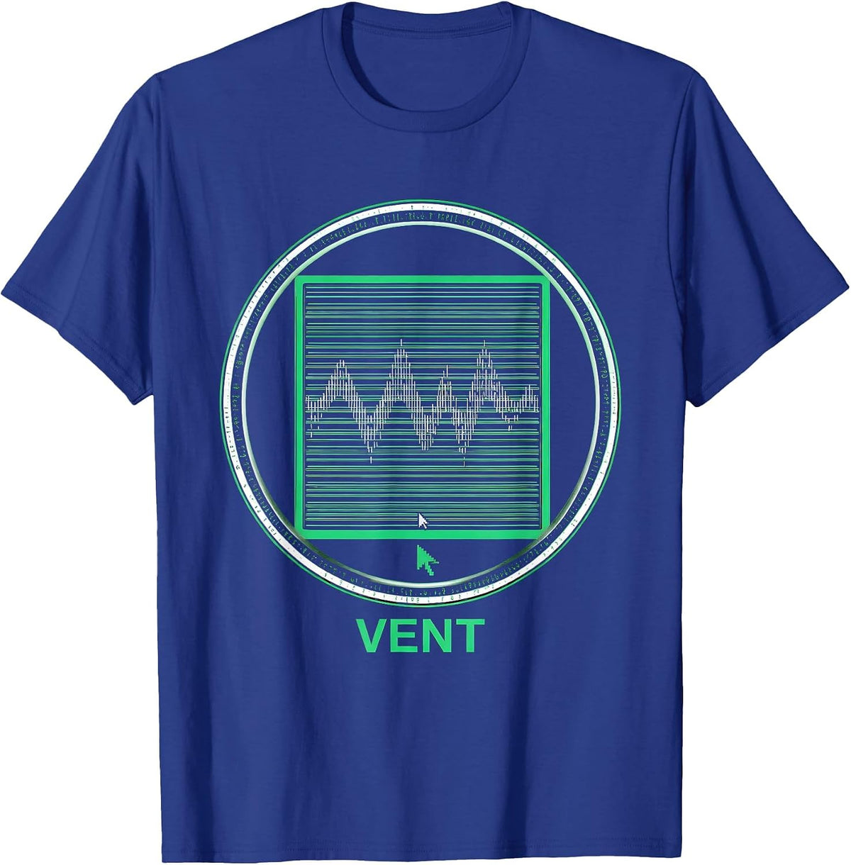Men's VENT Funny Respiratory Therapist RT Medical Humor T-Shirt - Royal Blue
