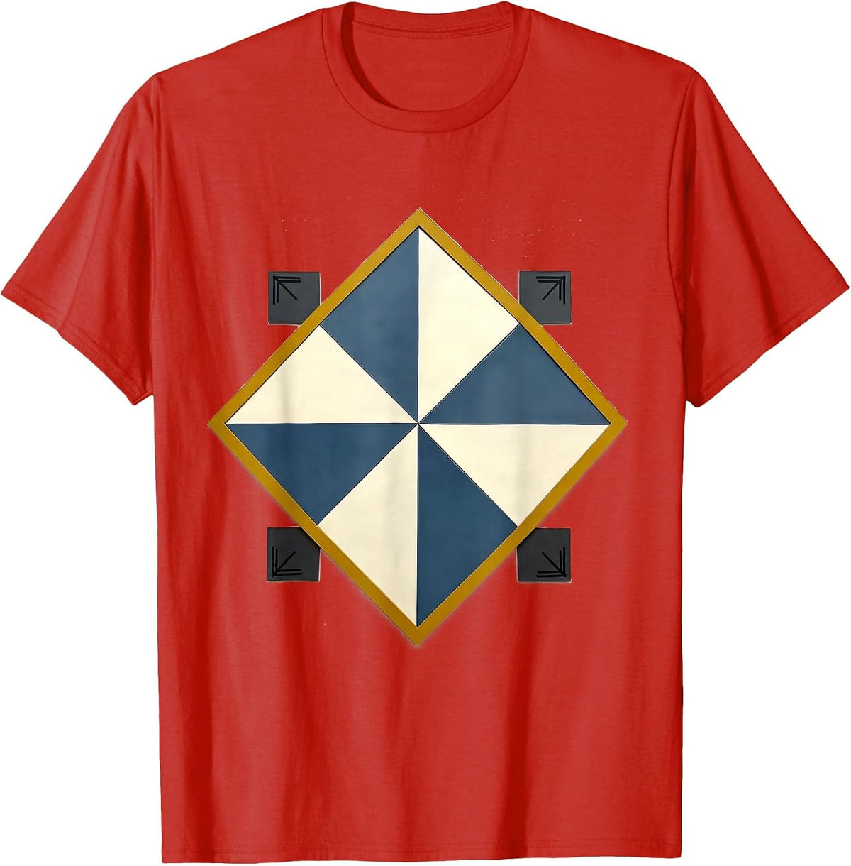Men's Quilt Block Patchwork Science Humor Chemistry Teacher T-Shirt - Red