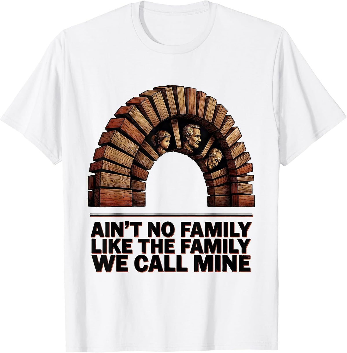 Men's Ain't No Family Like The Family We Call Mine Family Reunion T-Shirt - White