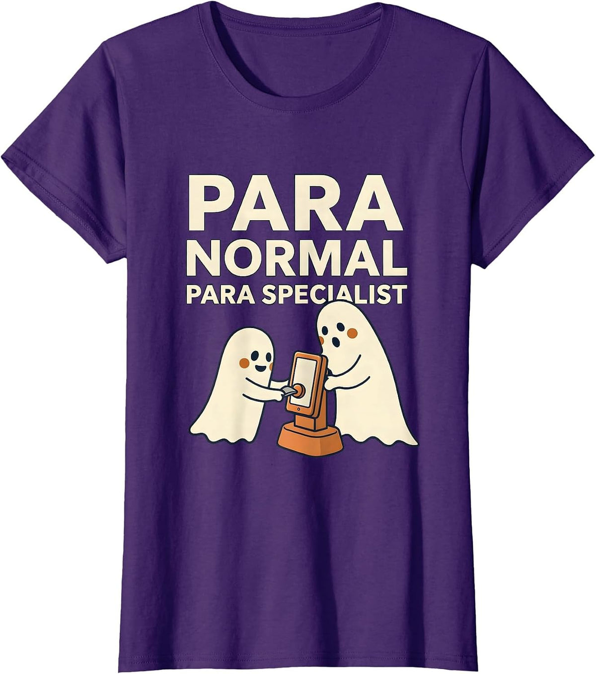 Women's Para Normal Para Specialist Funny Ghost Paraprofessional T-Shirt - Purple
