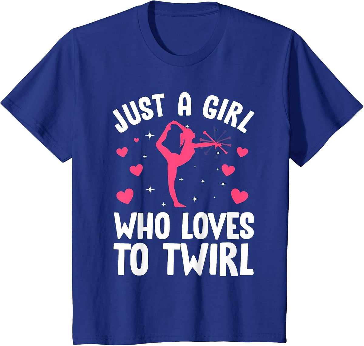 Best Baton Twirling Art for Women Girls Twirler Majorette T-Shirt - Royal Blue
