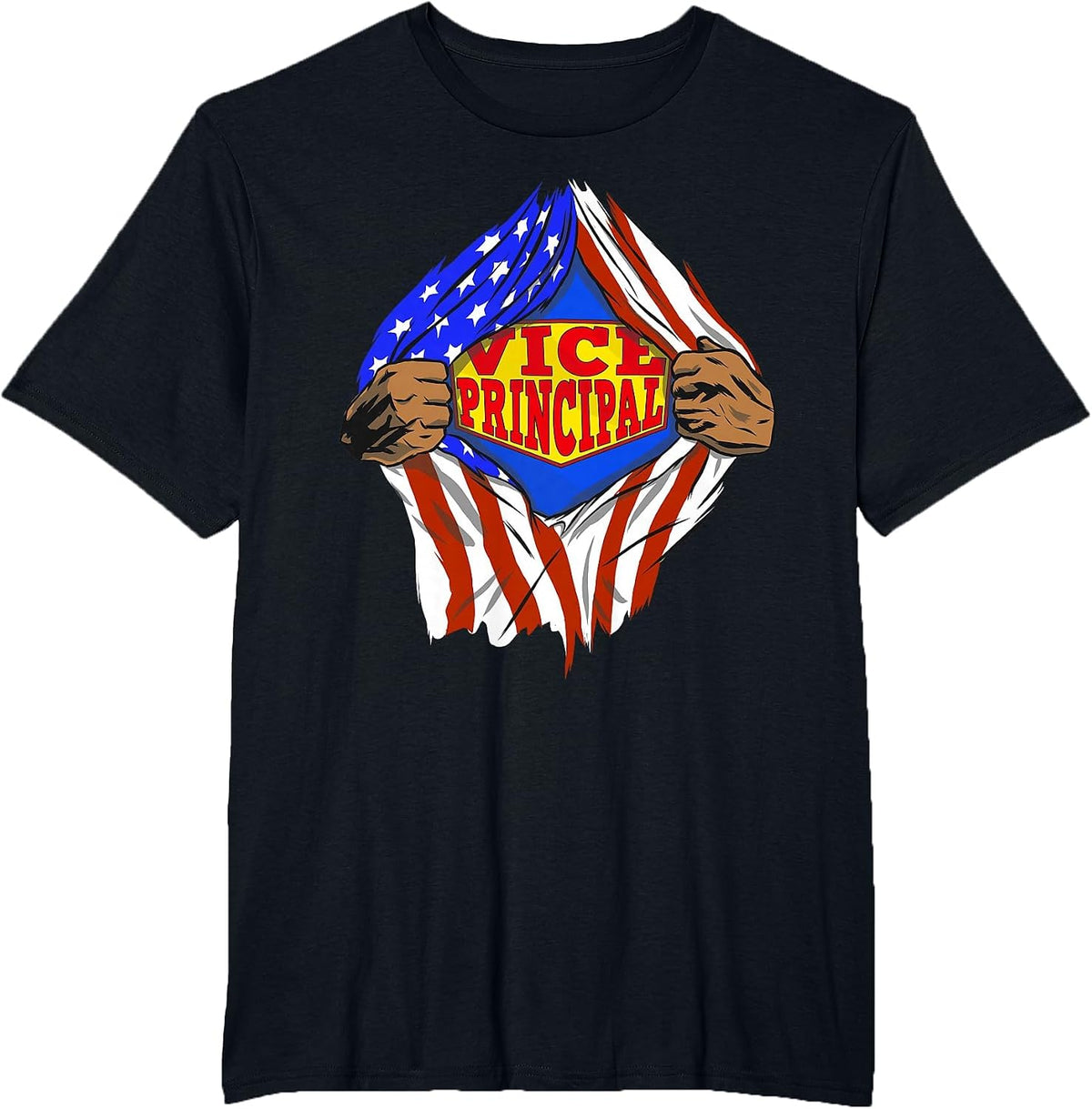 Funny Super Vice Principal Hero Job T-Shirt - Black