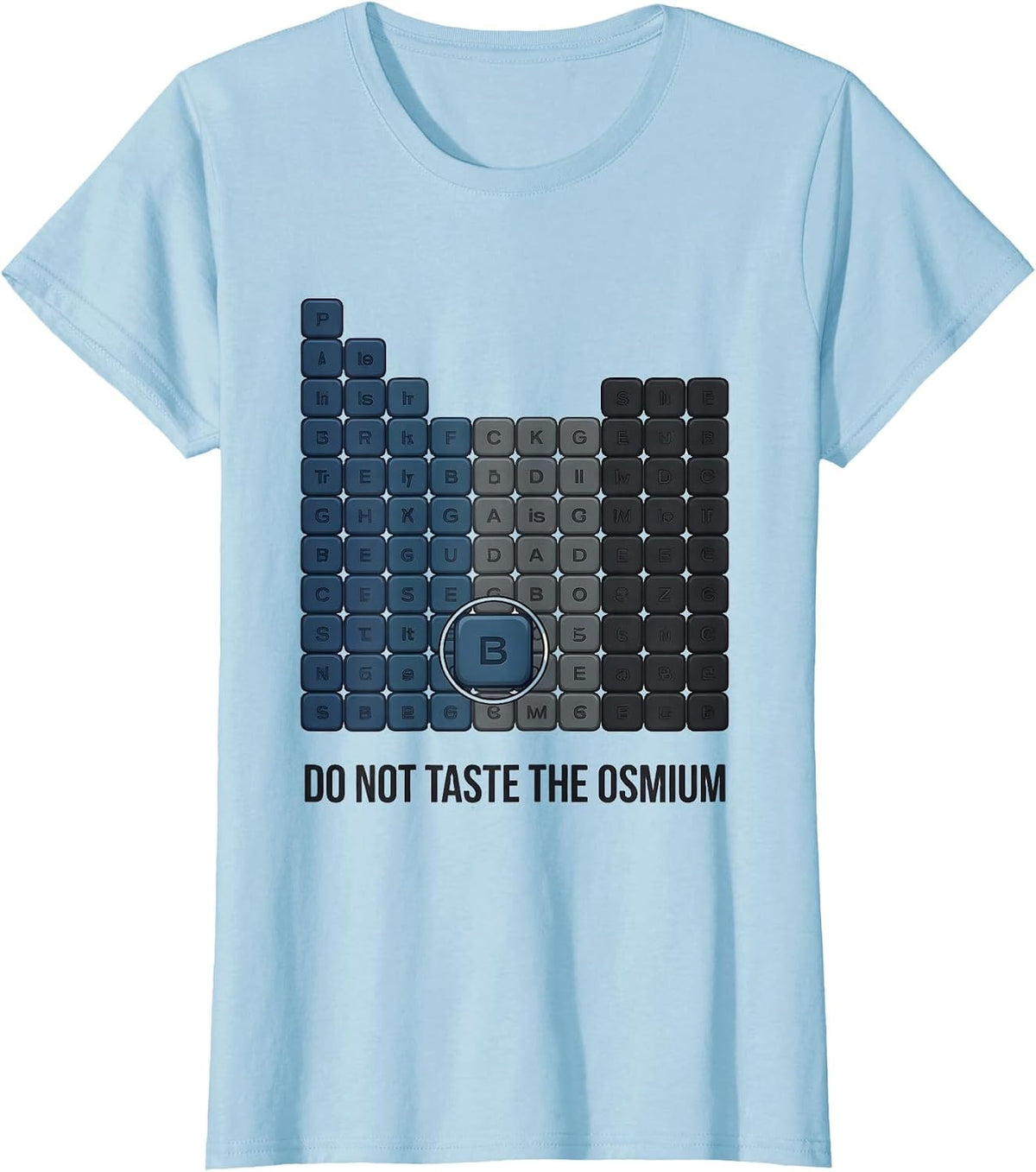 Do Not Taste The Osmium Funny Periodic Table Chemistry T-Shirt - Baby Blue
