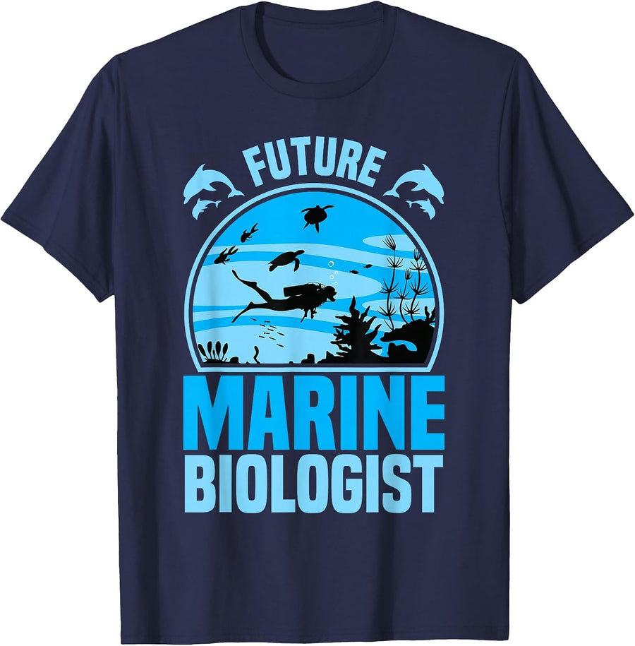 Future Marine Biologist T-Shirt - Navy Blue