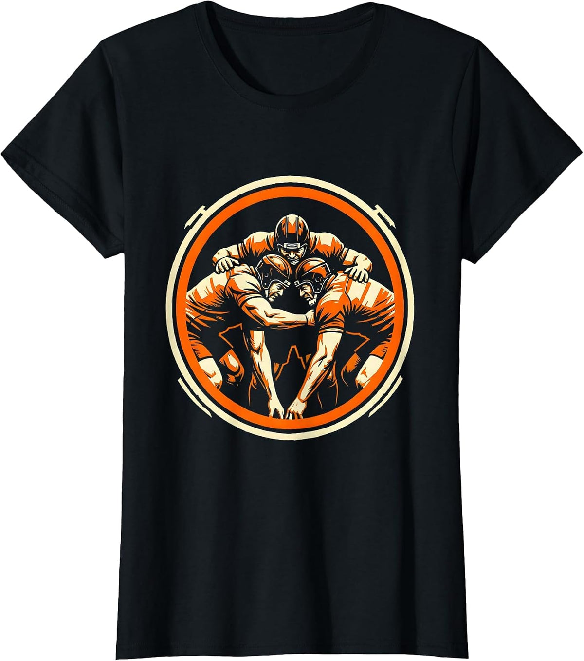 Women's Rugby Scrum Front Row Binding Graphic T-Shirt - Black