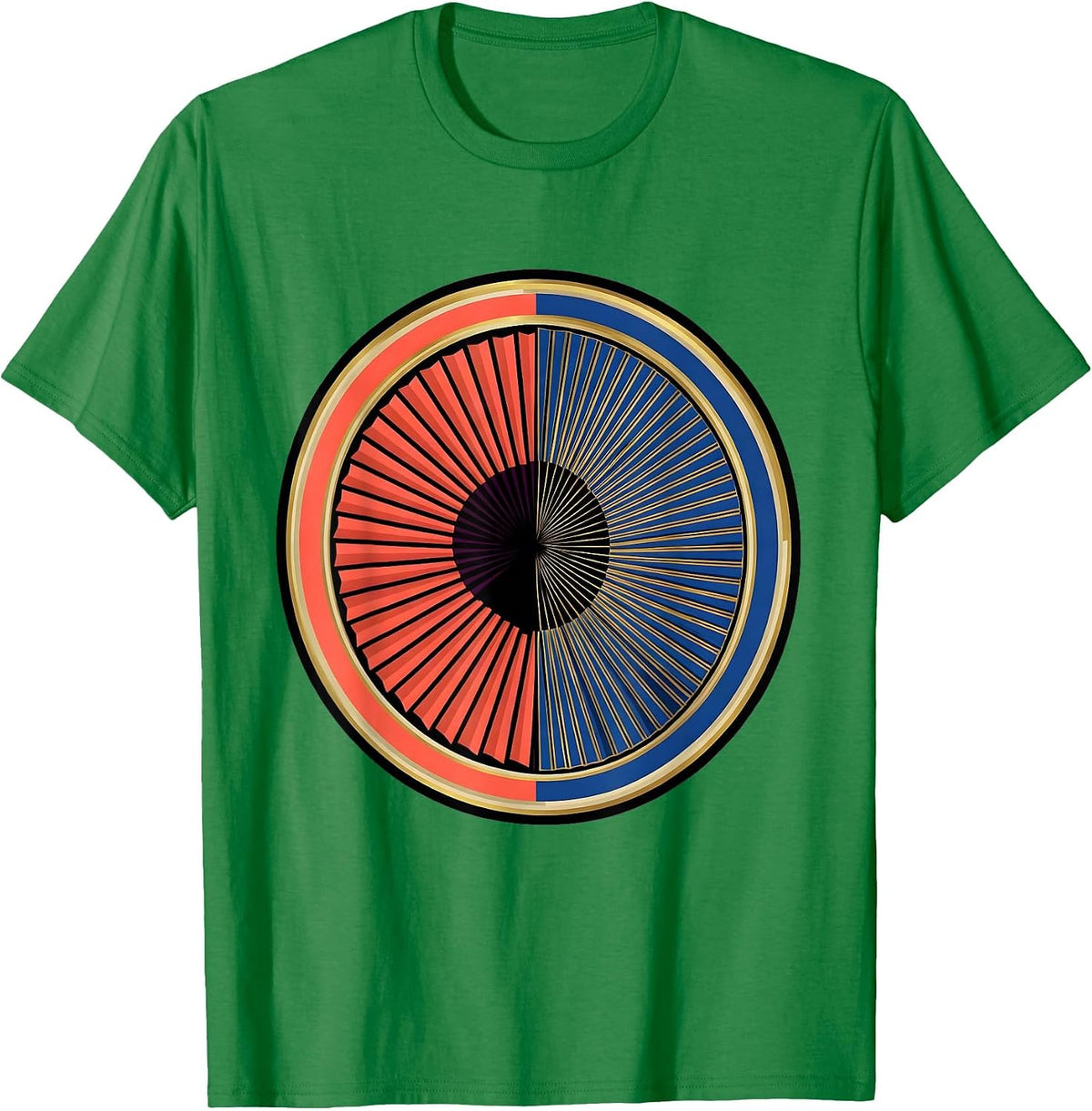 Men's Showgirl Mid-Twirl Fan Spread Graphic Design T-Shirt - Kelly Green